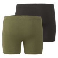GÖTZBURG Herren Boxershorts, 2er Pack - Cyclists, Unterwäsche, Unterhosen, Baumwolle, Logo, einfarbig Olive/Schwarz XXL