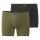 GÖTZBURG Herren Boxershorts, 2er Pack - Cyclists, Unterwäsche, Unterhosen, Baumwolle, Logo, einfarbig Olive/Schwarz XXL