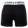 Jack & Jones Mens Boxer Shorts, 3-Pack - SENSE TRUNKS, Cotton Stretch Black/White S (Small)
