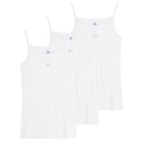 Sanetta girls undershirt - Basic Shirt with heart motif, Organic Cotton (organic) White