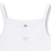 Sanetta Mädchen Unterhemden 3er Pack - Basic Shirt mit Herzmotiv, Organic Cotton (Bio) Weiß 176