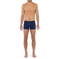 HOM Herren Boxer Briefs, 3er Pack - Tonal Pack #2, Shorts, Unterhose Schwarz/Blau/Grau S
