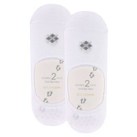 Burlington Mens Socks, 2-pack - Everyday IN, Anti-Slip Heel, Solid Color White 41-42 (7-8 UK)