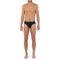 HOM Herren Slip - Comfort Mini Brief HO1,Tencel soft, Unterwäsche, einfarbig Schwarz S