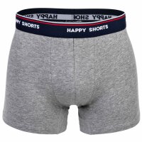 Happy Shorts Herren Boxer Shorts, 3er Pack - Retro Jersey, Logobund Red Heart S