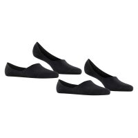 Burlington Womens Socks, 2-pack - Everyday IN, Anti-Slip Heel, Solid Color Black 35-36
