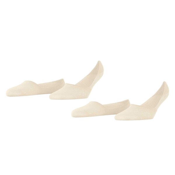 Burlington Womens Socks, 2-pack - Everyday IN, Anti-Slip Heel, Solid Color Beige 41-42