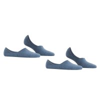 Burlington Womens Socks, 2-pack - Everyday IN, Anti-Slip Heel, Solid Color Blue 39-40