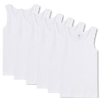Sanetta Jungen Unterhemd 6er Pack - Shirt ohne Arme, Tank Top, Basic, Organic Cotton