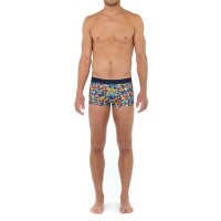 HOM Mens Trunks - Vittorio, Boxer shorts, cotton-modal stretch, patterned Blue S (Small)