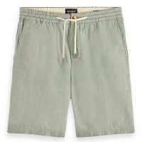 SCOTCH&SODA Herren Bermuda Shorts - FAVE Twill Bermuda Short, Leinen/Baumwolle, einfarbig