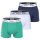 Pepe Jeans Herren Trunks, 3er Pack - Unterwäsche, Baumwolle, Logobund, einfarbig