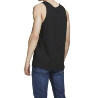 JACK&JONES Herren Tanktop, 4er Pack - JACBASIC TANKTOP, einfarbig, Baumwolle Schwarz S