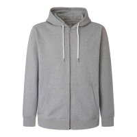Pepe Jeans Mens Zipper Sweat Jacket - EDWARD ZIP, Jacket, Cotton, Zipper, Logo, Hood, solid color Gray
 M (Medium)
