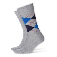 Burlington Herren Socken Everyday 2er Pack - Rautenmuster, Uni, Onesize, 40-46