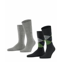 Burlington Men Socks Everyday Pack of 2 - Diamond Pattern, Onesize, 40-46 (6.5-11 UK)