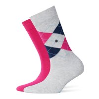 Burlington Damen Socken Everyday Mix 2er Pack - Raute und...