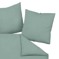 Janine bed linen 2 pieces - Mako-Soft-Seersucker, cotton, non-iron, plain Sage Green 135x200cm