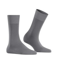 FALKE Damen Socken - Sensitive New York, Bündchen, Logo, einfarbig, lang Hellgrau 35-38