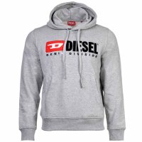 DIESEL Herren Kapuzenpullover - S-GINN HOOD-DIV, Hoodie, Logo Print Grau S