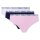Pepe Jeans Ladies Thongs, 3-Pack - Underwear, Polyester, Logo Waistband, solid color