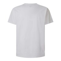 Pepe Jeans Herren T-Shirt - DAVID TEE, Rundhals, Kurzarm, Baumwolle, Logo, einfarbig Weiß XXL