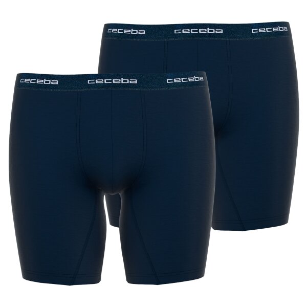 CECEBA Mens Shorts, pack of 2 - Boxer, Basic, cotton, M-7XL, plain Dark blue
 3XL (XXX-Large)