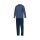 CECEBA Herren Schlafanzug - Pyjama, Baumwollmischung, Rundhals, Logo, lang, einfarbig Blau M
