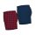 CECEBA Herren Web-Boxershorts, 2er Pack - Unterwäsche, Unterhose, Baumwolle, Logo, Karo, einfarbig Rot/Dunkelblau 3XL