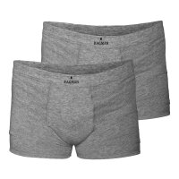 RAGMAN Mens Boxer Shorts, 2-Pack - Underwear, Underpants, Cotton Blend, Logo, solid color Gray S (Small)