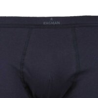 RAGMAN Herren Boxershorts, 2er Pack - Unterwäsche, Unterhose, Baumwollmischung, Logo, einfarbig Dunkelblau S