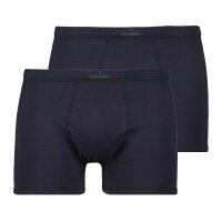 RAGMAN Mens Boxer Shorts, 2-Pack - Underwear, Underpants, Cotton Blend, Logo, solid color Dark blue S (Small)