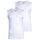 RAGMAN Herren Unterhemden, 2er Pack - Shirt, Baumwolle, V-Ausschnitt, einfarbig Weiß M