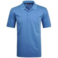 RAGMAN Herren Poloshirt - Oberteil, Softknit-Polo, Baumwollmischung, Brusttasche, Knopfleiste, kurz, einfarbig