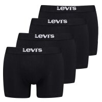 Levis Herren Boxershorts, 4er Pack - Solid Basic Boxer...