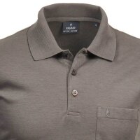 RAGMAN Mens Polo Shirt - Top, Softknit Polo, Cotton Blend, Chest Pocket, Button Placket, short, solid color Brown 8XL (XXXXXXXX-Large)