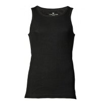 TOM TAILOR Herren Tanktop, 4er Pack - Unterhemd, Garron S, einfarbig Schwarz M