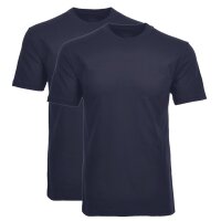 RAGMAN Herren T-Shirt 2er Pack - 1/2 Arm, Unterhemd, Rundhals Dunkelblau 8XL