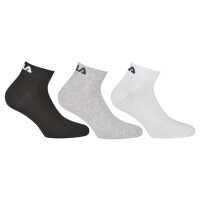 FILA Quarter Socken Unisex, 3 Paar - Kurzsocken, Sport, Logo-Bund, uni, 35-46
