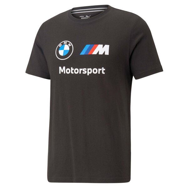 PUMA Men T-Shirt - BMW Motorsport ESS Logo Tee, Cotton, Round Neck, Logo, short, solid color