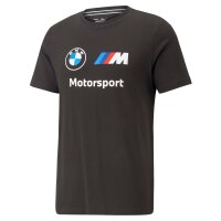 PUMA Herren T-Shirt - BMW Motorsport ESS Logo Tee, Baumwolle, Rundhals, Logo, kurz, einfarbig