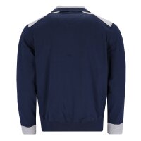 hajo Herren Sweatjacke - Freizeit, Klima-Komfort, Stretch Cotton-Mix, uni Blau M
