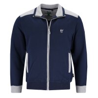hajo mens homewear jacket - leisure, Klima-Komfort, stretch cotton mix, uni Blue M (Medium)