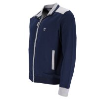 hajo mens homewear jacket - leisure, Klima-Komfort, stretch cotton mix, uni Blue M (Medium)
