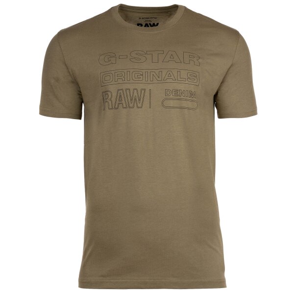 G-STAR RAW Herren T-Shirt - Originals, Rundhals, RAW-Logo, Bio-Baumwolle