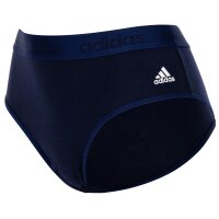 adidas womens briefs, 2-pack - Bikini briefs, Smart Cotton Solid, Logo, uni Blue/White XS (X-Small)