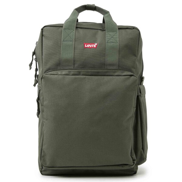 Levis Unisex Backpack - L-Pack Large Recycled, Polyester, Logo Olive Green