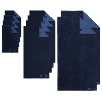 JOOP! towel set, 10-pcs - Classic, 2x shower towel, 4x towel, 4x guest towel Blue Set