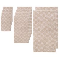 JOOP! towel set, 10-pcs - Cornflower, 2x shower towel, 4x towel, 4x guest towel Beige Set
