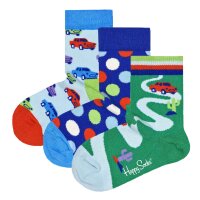 Happy Socks Kinder Socken unisex, 3er Pack - Geschenkbox, Bio-Baumwolle, Farbmix Roadtrip 13-21
